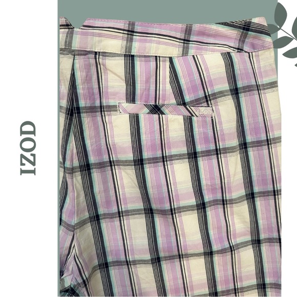 🛍️3/$40 IZOD Women’s Plaid Golf Athletic Shorts 11” Inseam size 12 - Picture 5 of 7